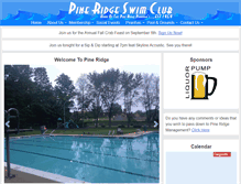Tablet Screenshot of pineridgeswimclub.com